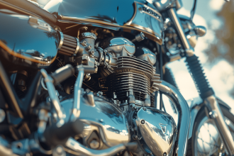 Mécanique d'une moto avec des problèmes de pétarade et de bruit