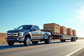 Remorque Hotshot transportant des marchandises sur route longue distance