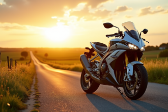 Moto populaire en France attirant tous les regards sur la route