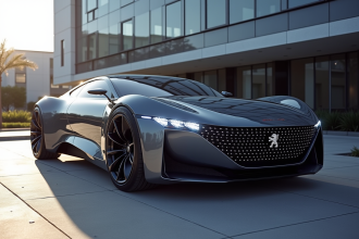 Berline Peugeot 608 avec technologies avancées et design moderne