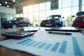 Graphique illustrant la marge nette des concessionnaires automobiles en 2023