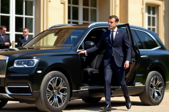 Voiture présidentielle d'Emmanuel Macron, symbole de sécurité et confort