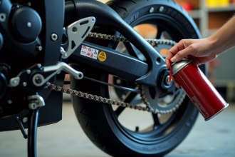Comparaison des lubrifiants pour chaîne de moto en 2025