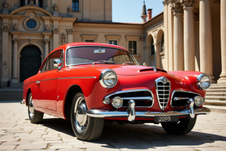 Lettre V sur une calandre symbolisant l'histoire automobile