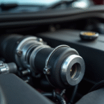 Zoom sur le capteur de pression de suralimentation dans le moteur