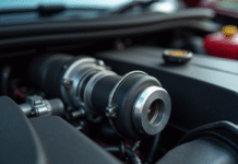 Zoom sur le capteur de pression de suralimentation dans le moteur