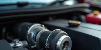 Zoom sur le capteur de pression de suralimentation dans le moteur