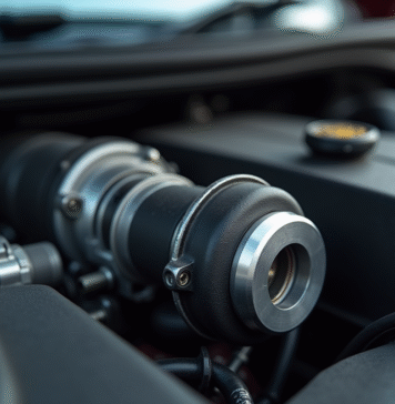 Zoom sur le capteur de pression de suralimentation dans le moteur