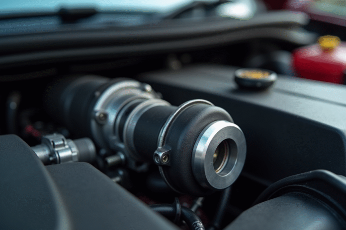 Zoom sur le capteur de pression de suralimentation dans le moteur