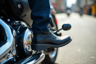 Schéma illustrant la position des vitesses sur une moto